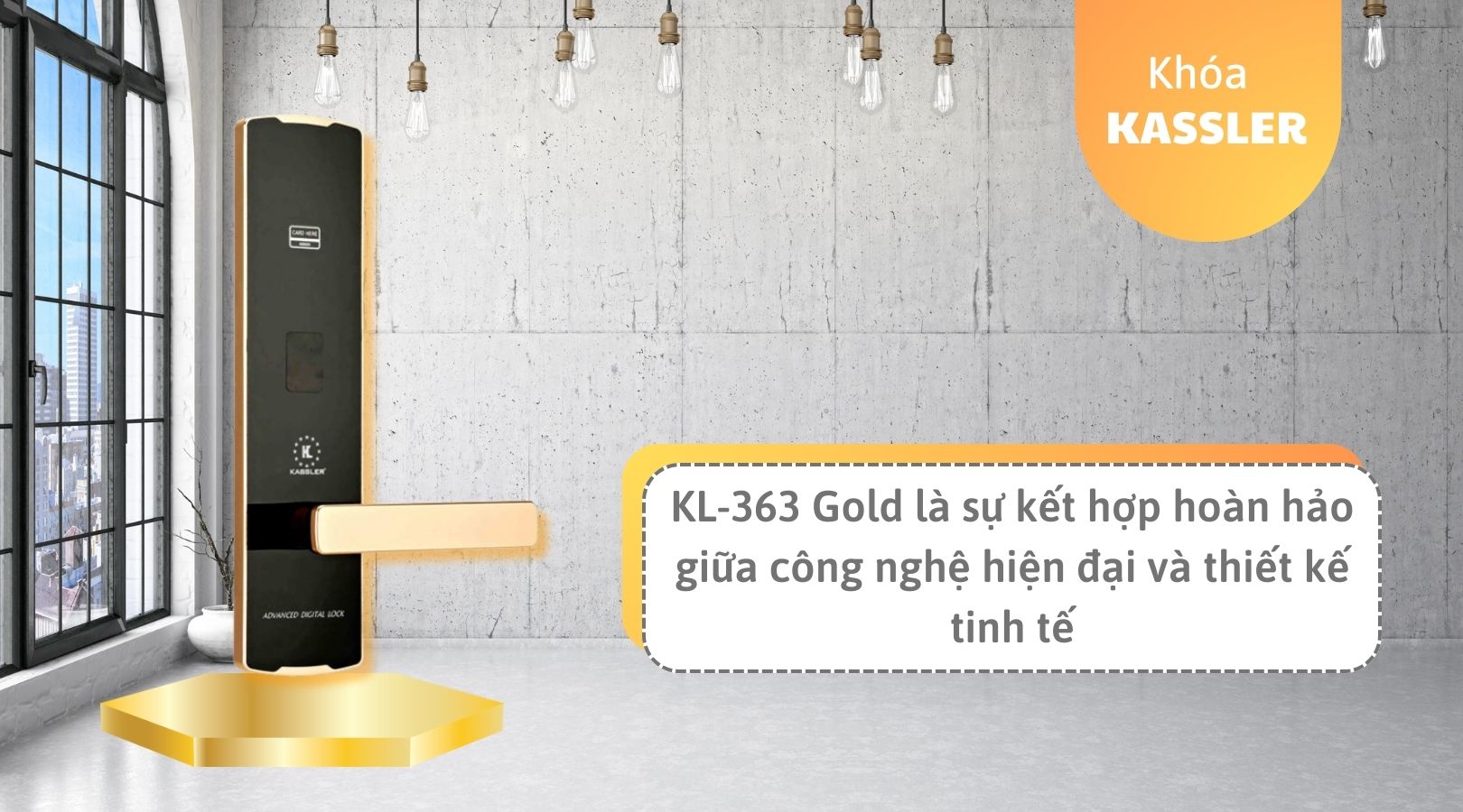 Cấu tạo của khóa điện tử Kassler KL-363 Gold
